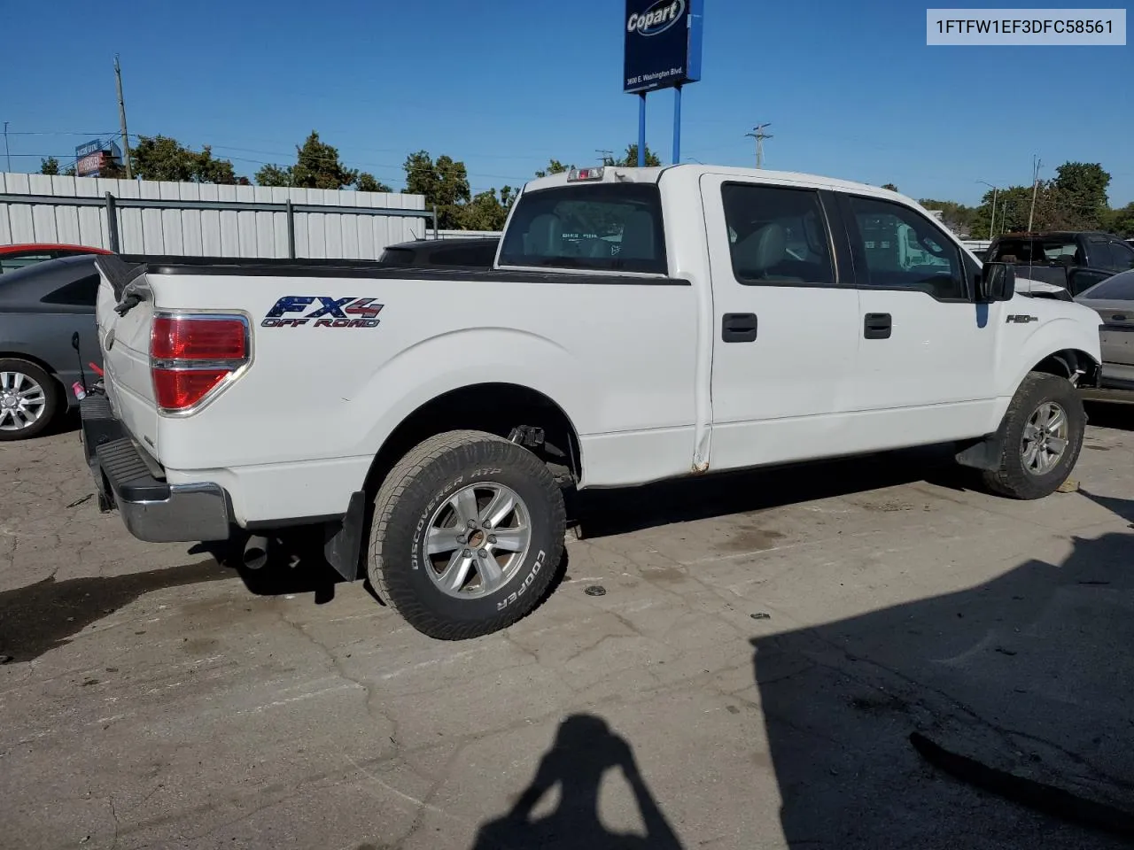 2013 Ford F150 Supercrew VIN: 1FTFW1EF3DFC58561 Lot: 73330654