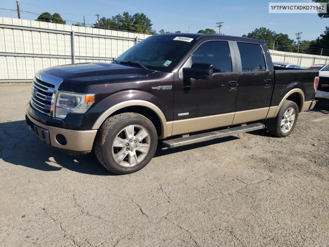 2013 Ford F150 Supercrew VIN: 1FTFW1CTXDKD71942 Lot: 73650504