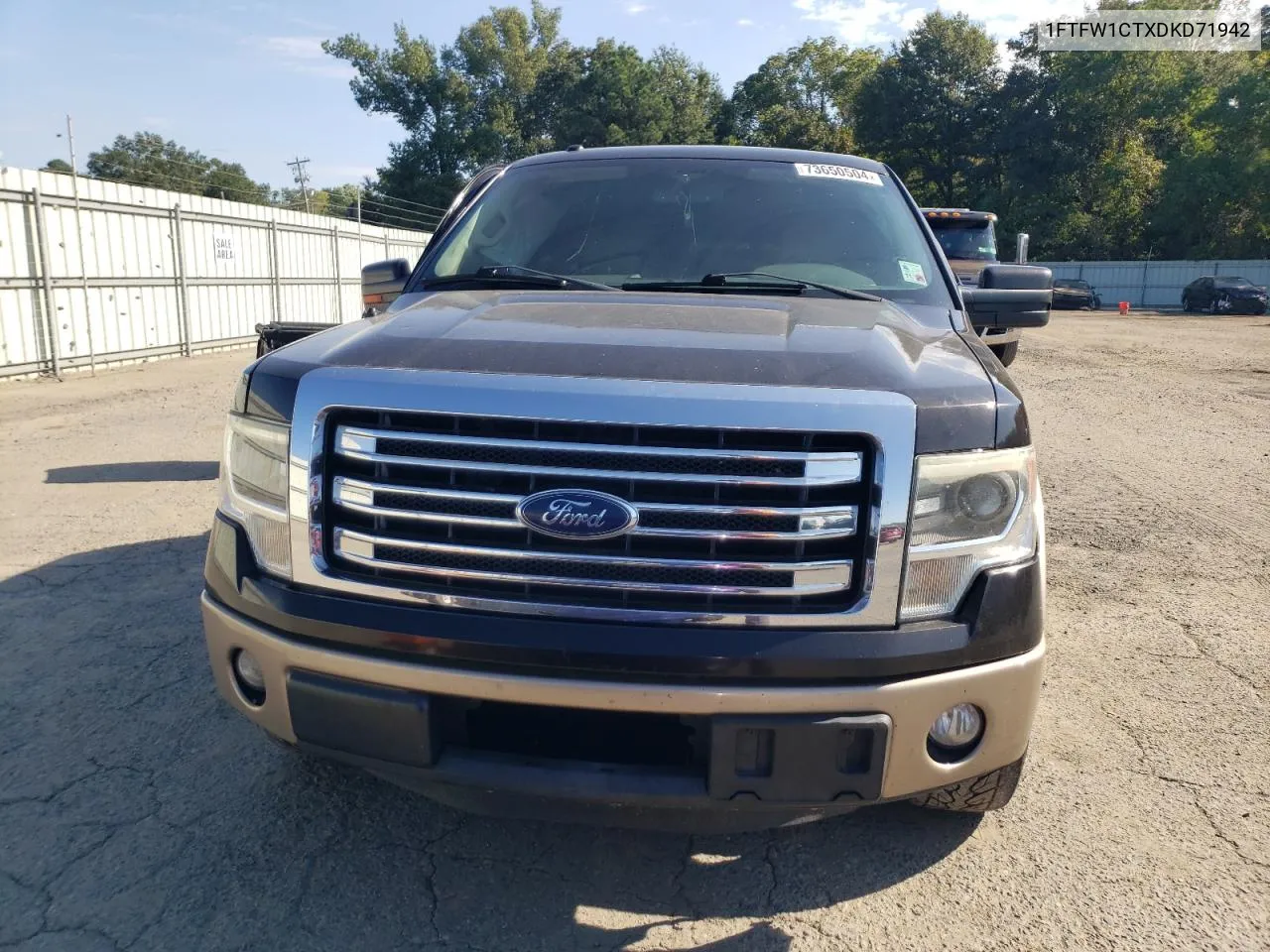 2013 Ford F150 Supercrew VIN: 1FTFW1CTXDKD71942 Lot: 73650504