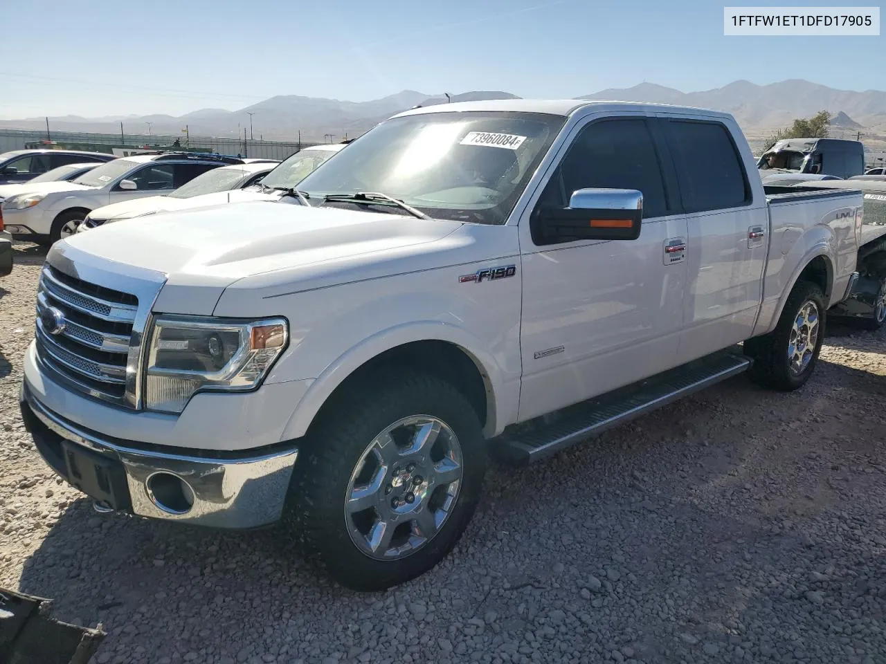 2013 Ford F150 Supercrew VIN: 1FTFW1ET1DFD17905 Lot: 73960084