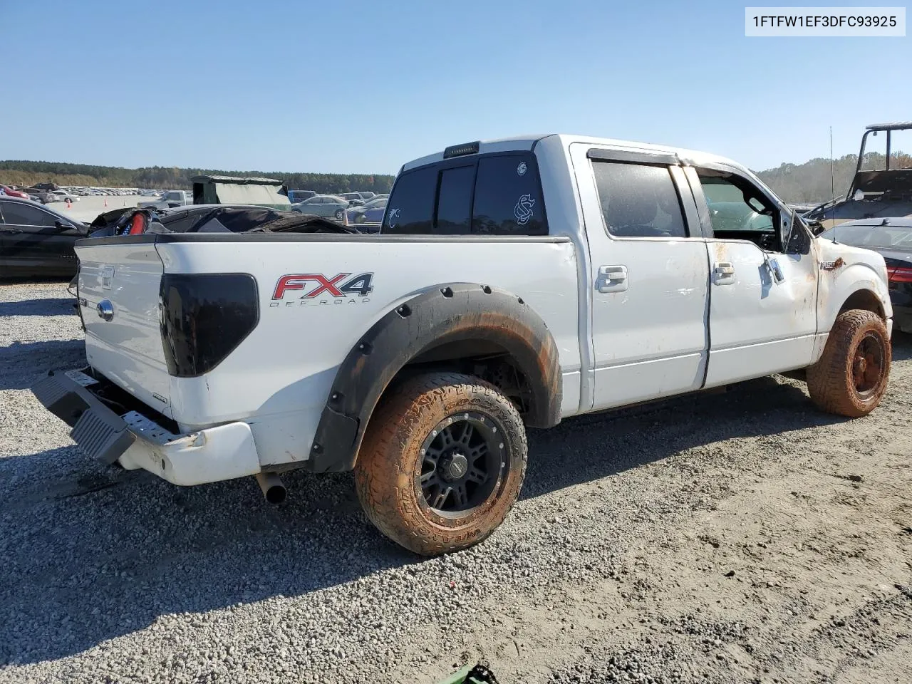 2013 Ford F150 Supercrew VIN: 1FTFW1EF3DFC93925 Lot: 74492024