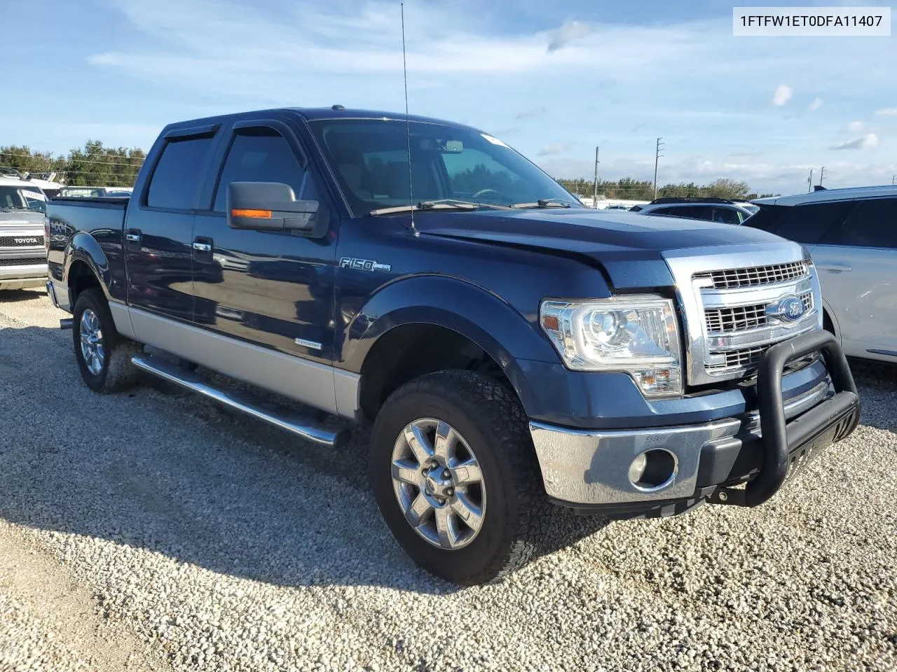 2013 Ford F150 Supercrew VIN: 1FTFW1ET0DFA11407 Lot: 74629534