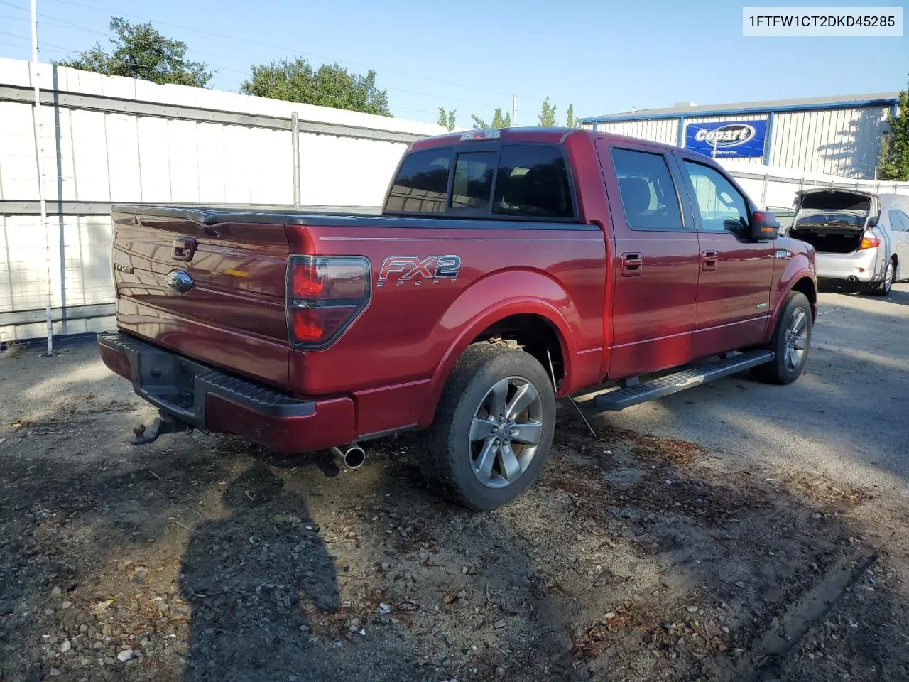 1FTFW1CT2DKD45285 2013 Ford F150 Supercrew