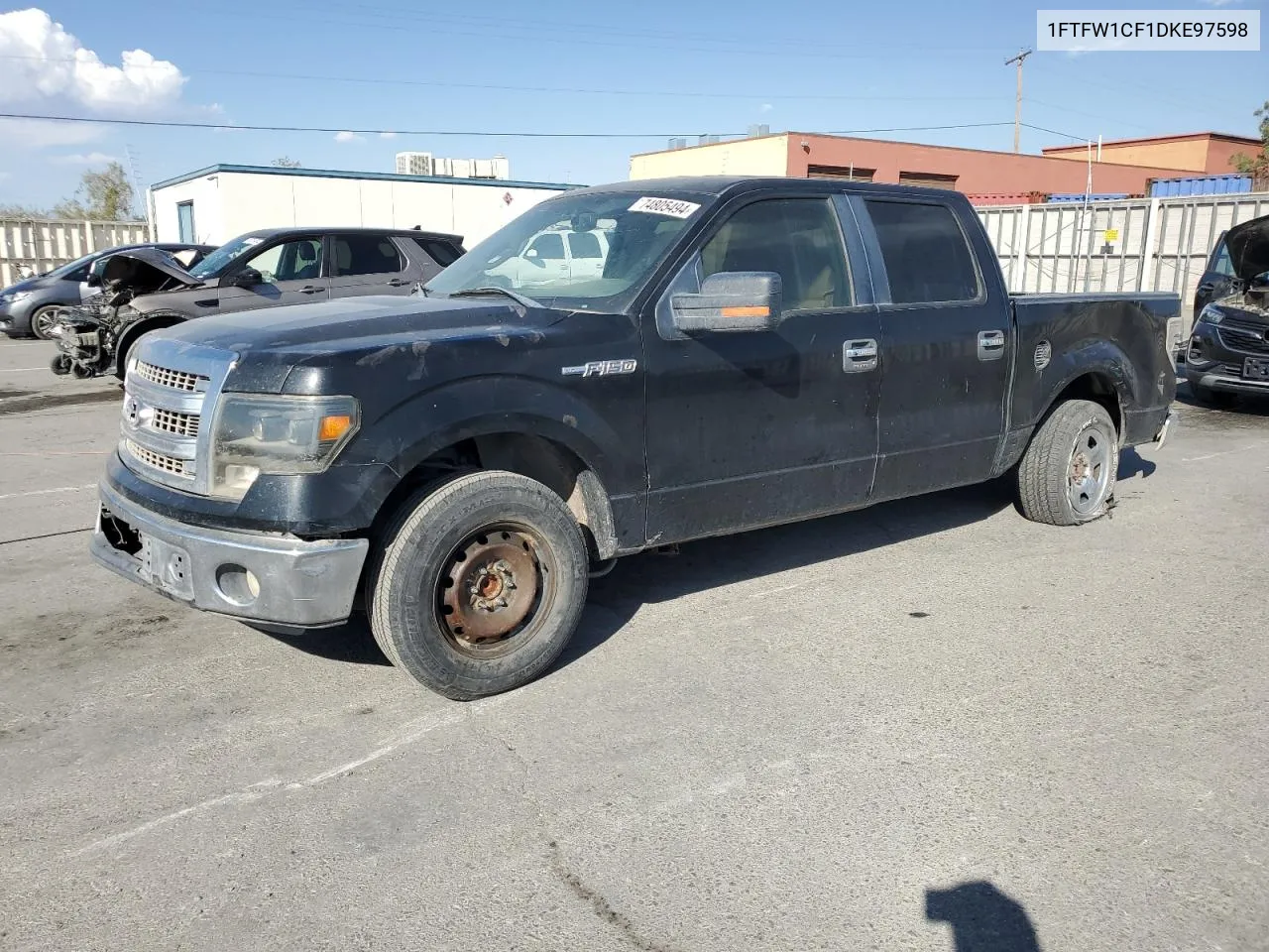 2013 Ford F150 Supercrew VIN: 1FTFW1CF1DKE97598 Lot: 74805494