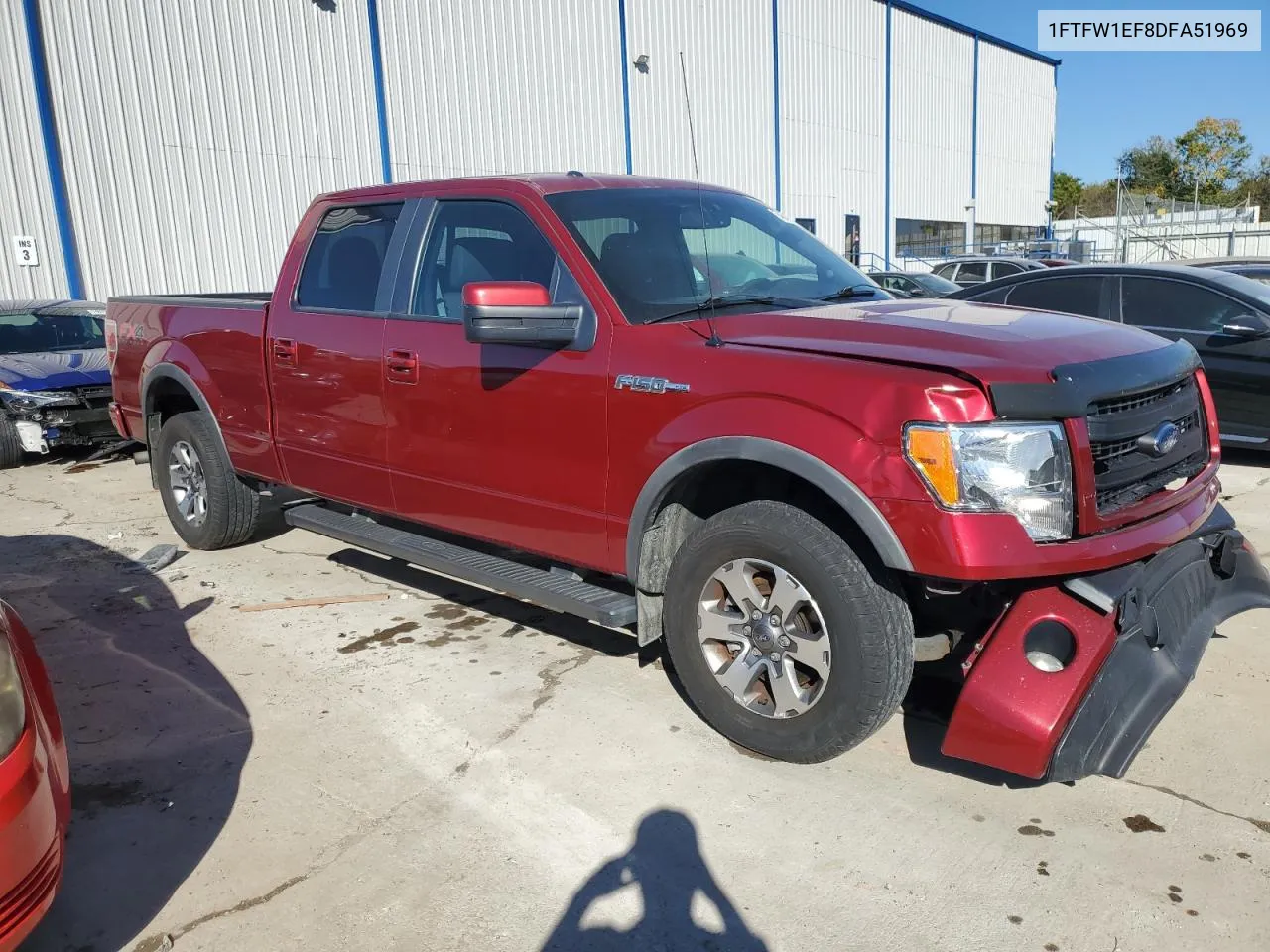 2013 Ford F150 Supercrew VIN: 1FTFW1EF8DFA51969 Lot: 74849144