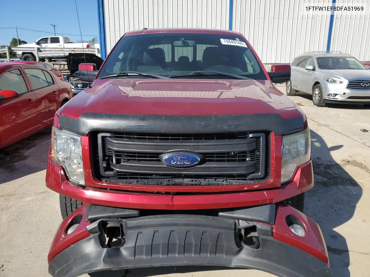 2013 Ford F150 Supercrew VIN: 1FTFW1EF8DFA51969 Lot: 74849144