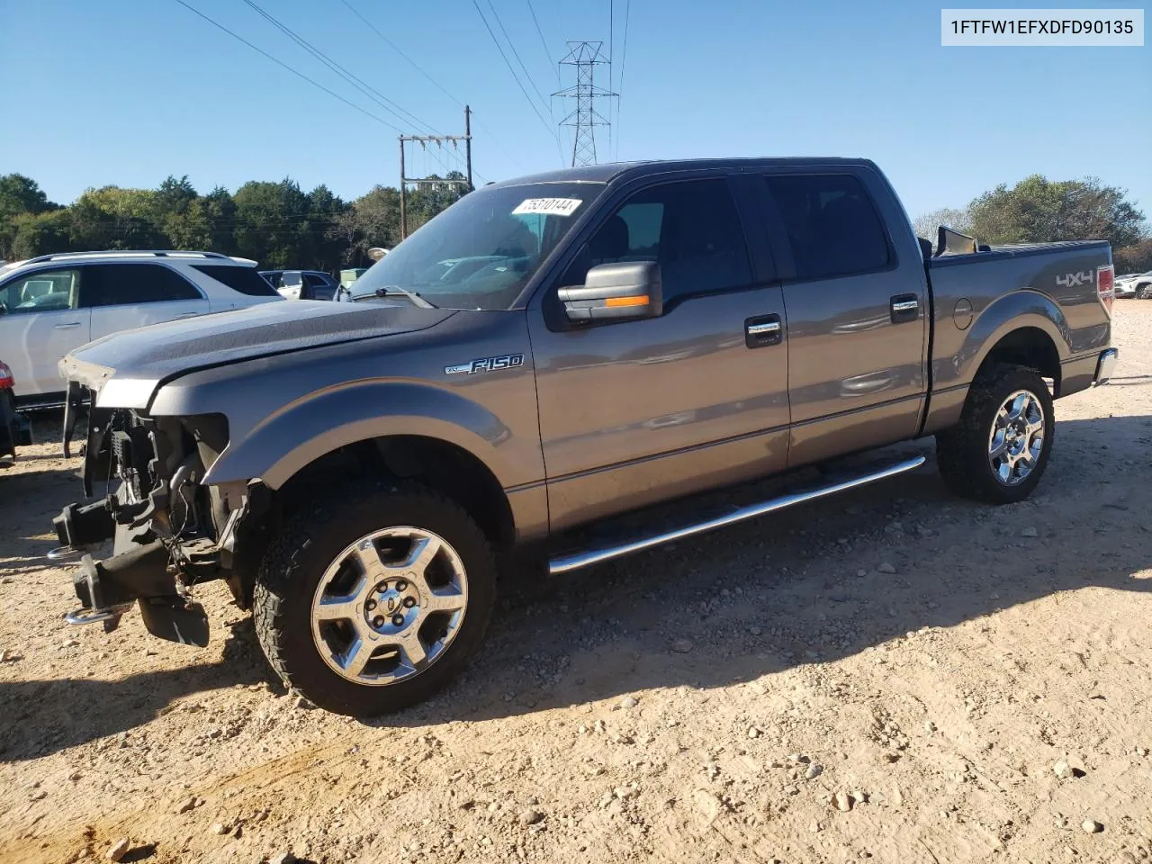 2013 Ford F150 Supercrew VIN: 1FTFW1EFXDFD90135 Lot: 75310144