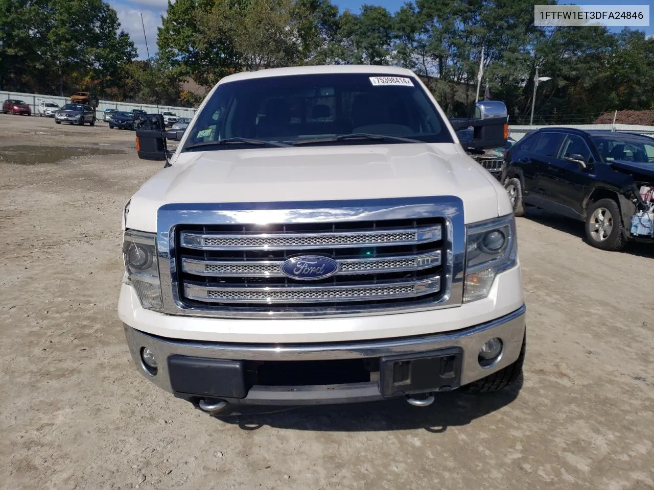 2013 Ford F150 Supercrew VIN: 1FTFW1ET3DFA24846 Lot: 75398414