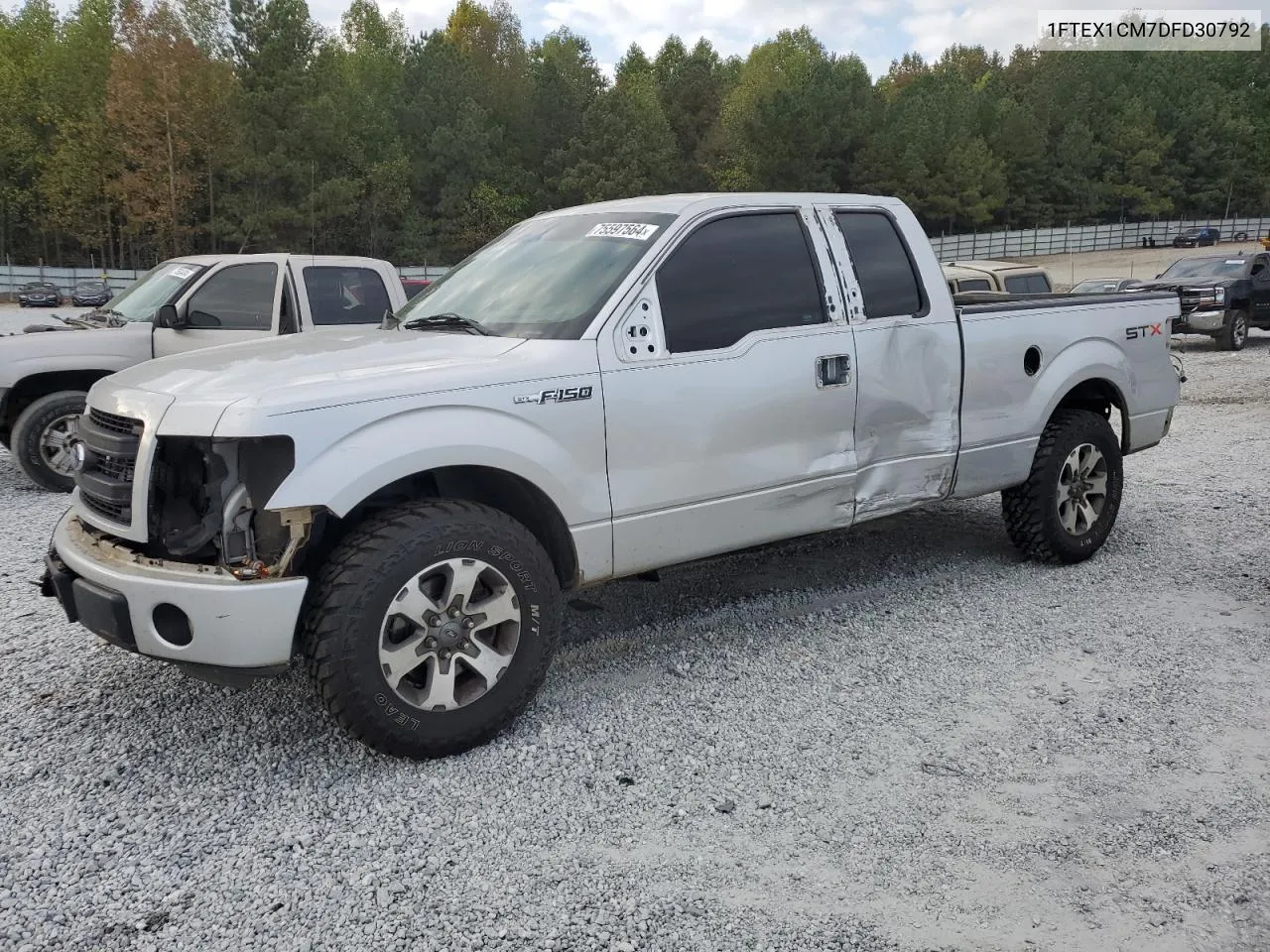 2013 Ford F150 Super Cab VIN: 1FTEX1CM7DFD30792 Lot: 75597564