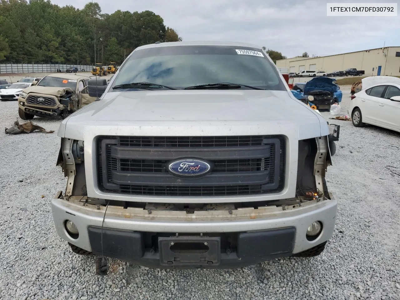 2013 Ford F150 Super Cab VIN: 1FTEX1CM7DFD30792 Lot: 75597564