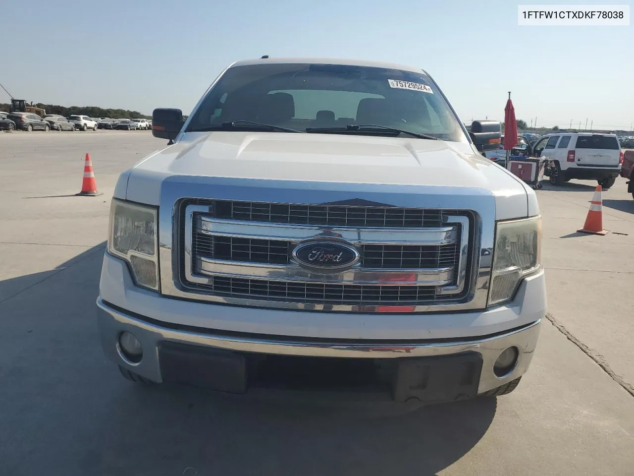 2013 Ford F150 Supercrew VIN: 1FTFW1CTXDKF78038 Lot: 75729524