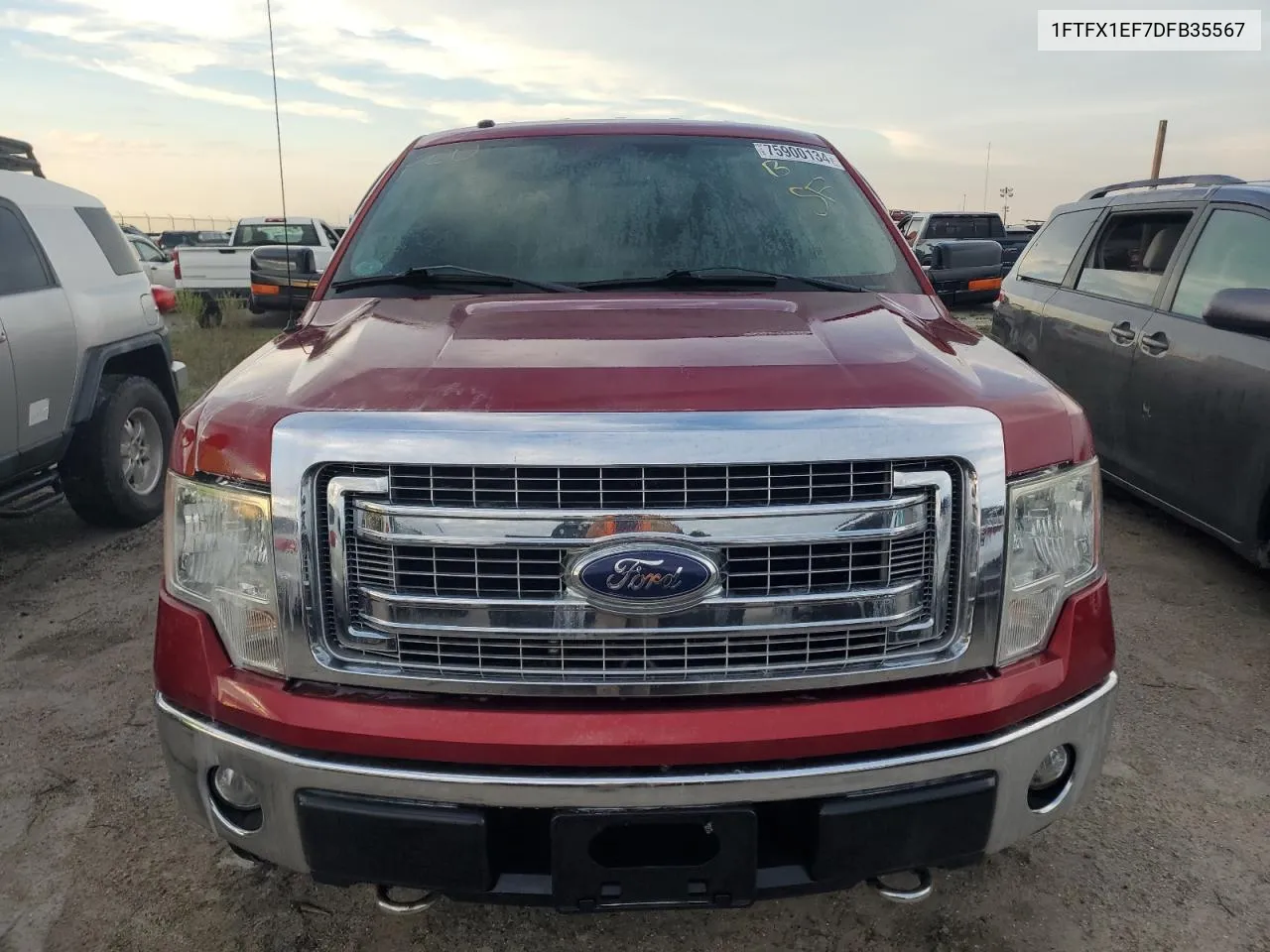 2013 Ford F150 Super Cab VIN: 1FTFX1EF7DFB35567 Lot: 75900134