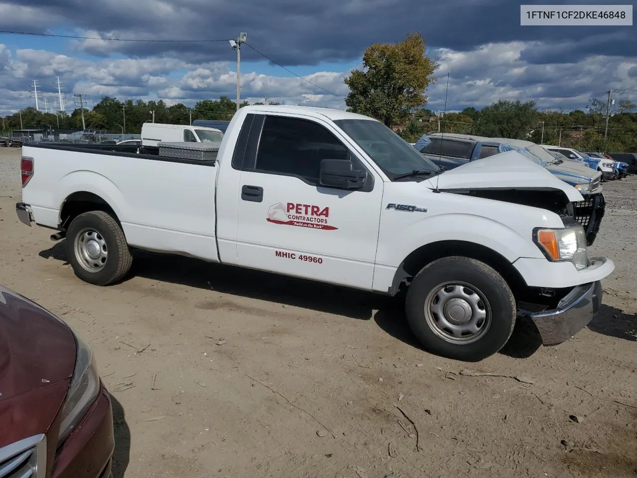 2013 Ford F150 VIN: 1FTNF1CF2DKE46848 Lot: 76165554