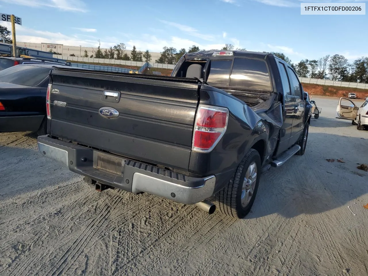 2013 Ford F150 Super Cab VIN: 1FTFX1CT0DFD00206 Lot: 76468604