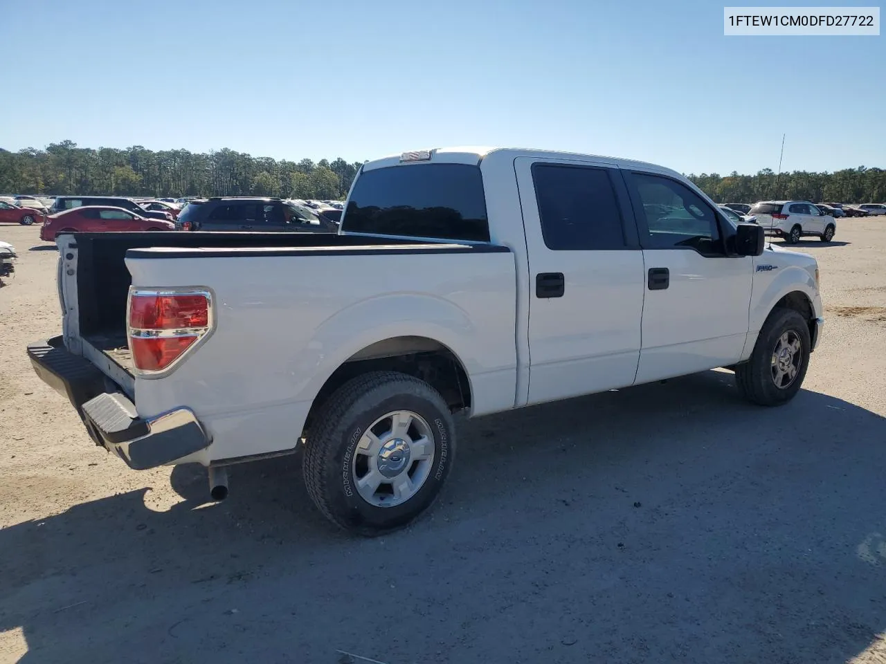 2013 Ford F150 Supercrew VIN: 1FTEW1CM0DFD27722 Lot: 76713824