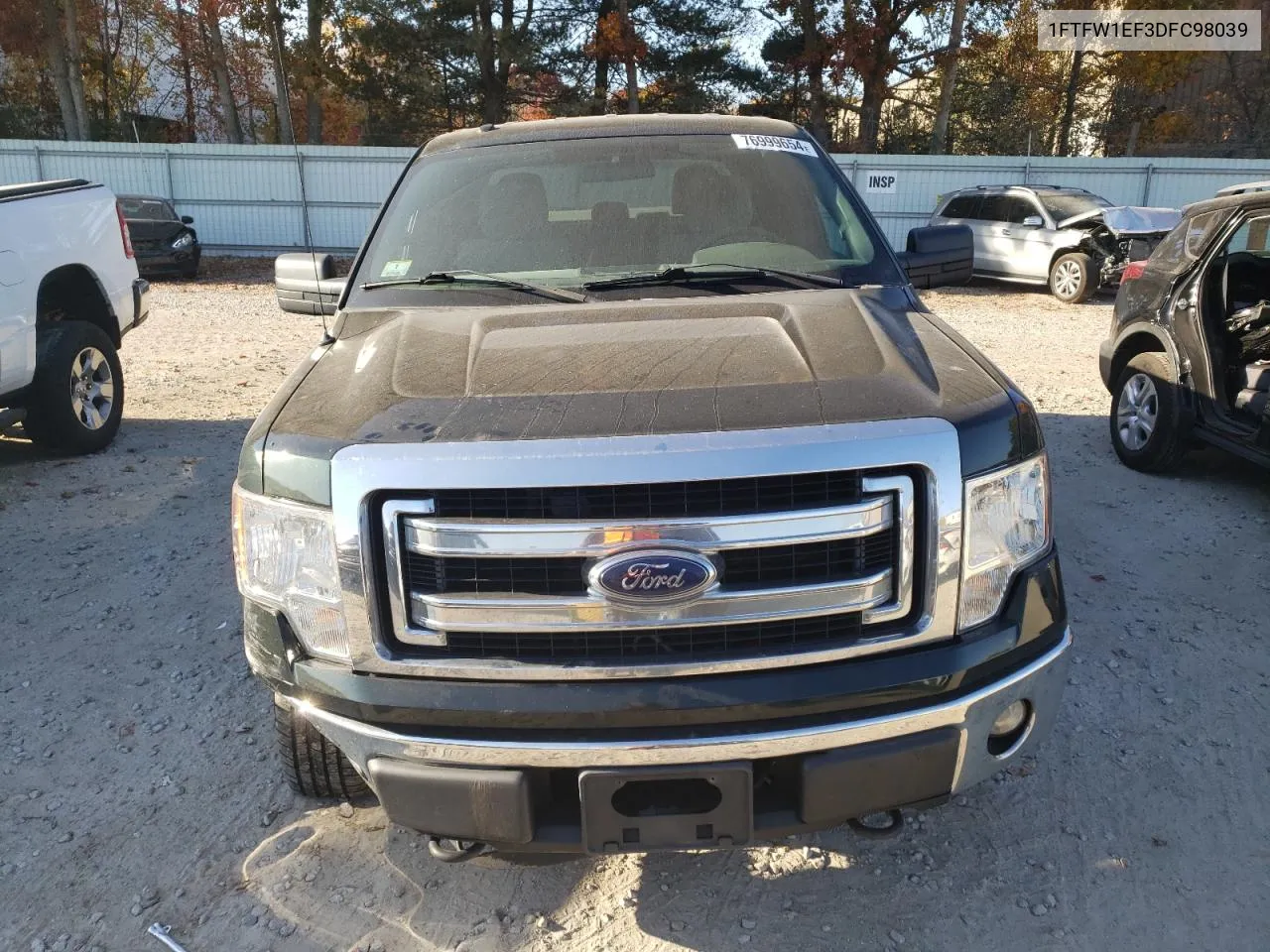 2013 Ford F150 Supercrew VIN: 1FTFW1EF3DFC98039 Lot: 76999654