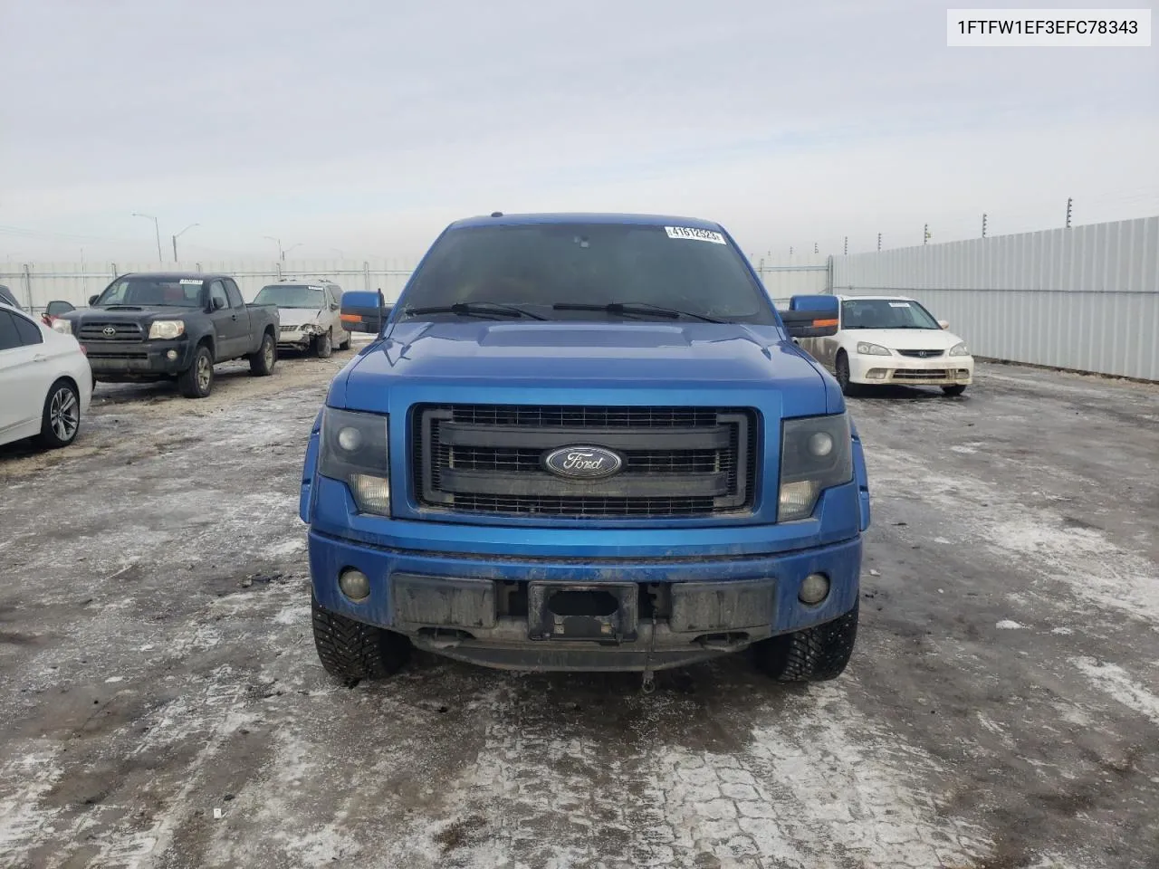 2014 Ford F150 Supercrew VIN: 1FTFW1EF3EFC78343 Lot: 41612523