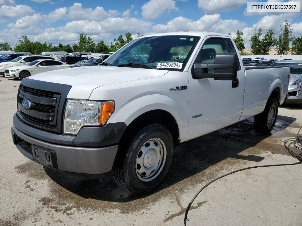 2014 Ford F150 VIN: 1FTPF1CT3EKE57597 Lot: 54463504