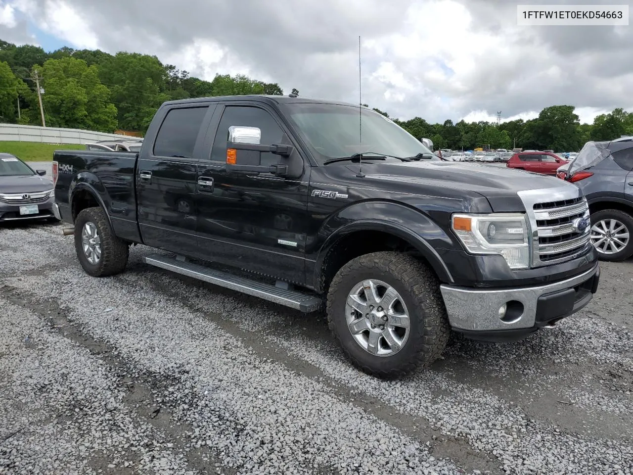 2014 Ford F150 Supercrew VIN: 1FTFW1ET0EKD54663 Lot: 54576884