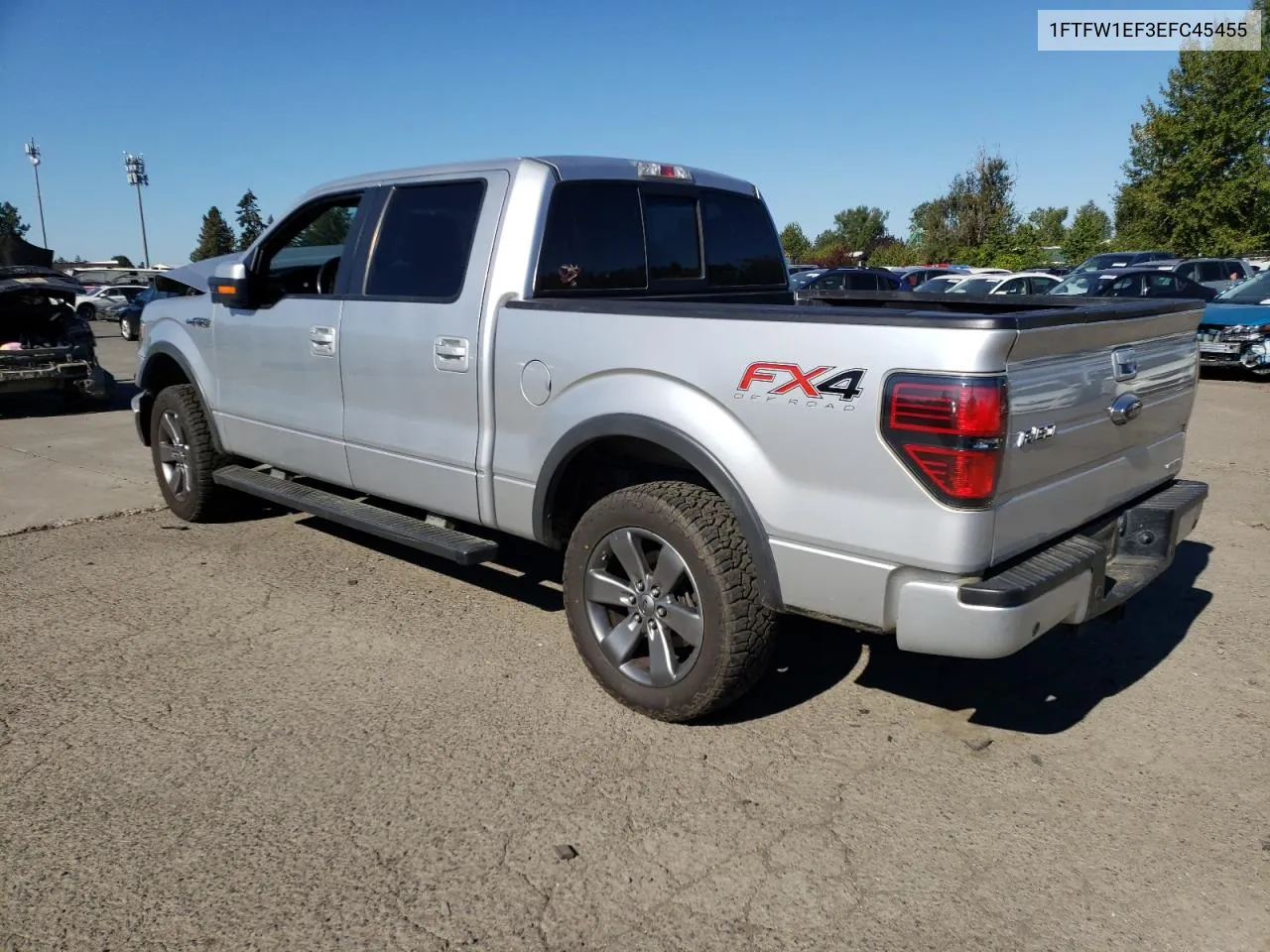 2014 Ford F150 Supercrew VIN: 1FTFW1EF3EFC45455 Lot: 69521284