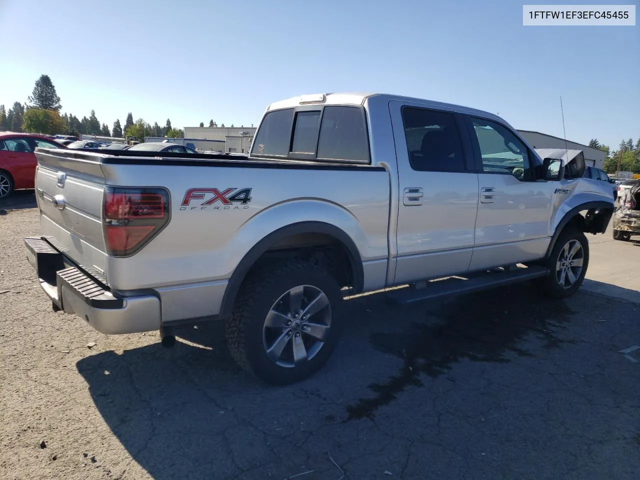 2014 Ford F150 Supercrew VIN: 1FTFW1EF3EFC45455 Lot: 69521284