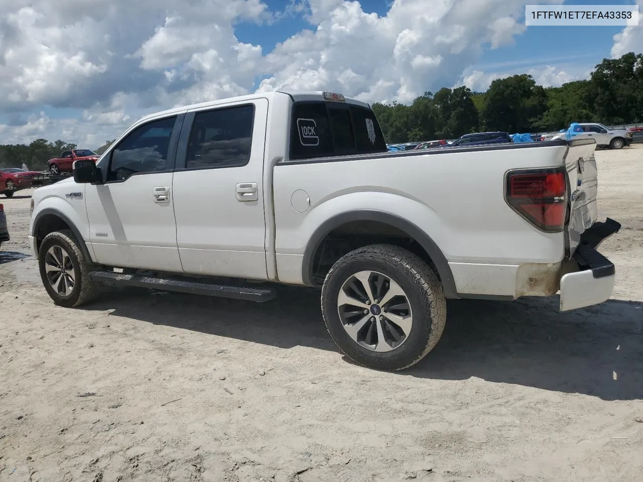 2014 Ford F150 Supercrew VIN: 1FTFW1ET7EFA43353 Lot: 69922194