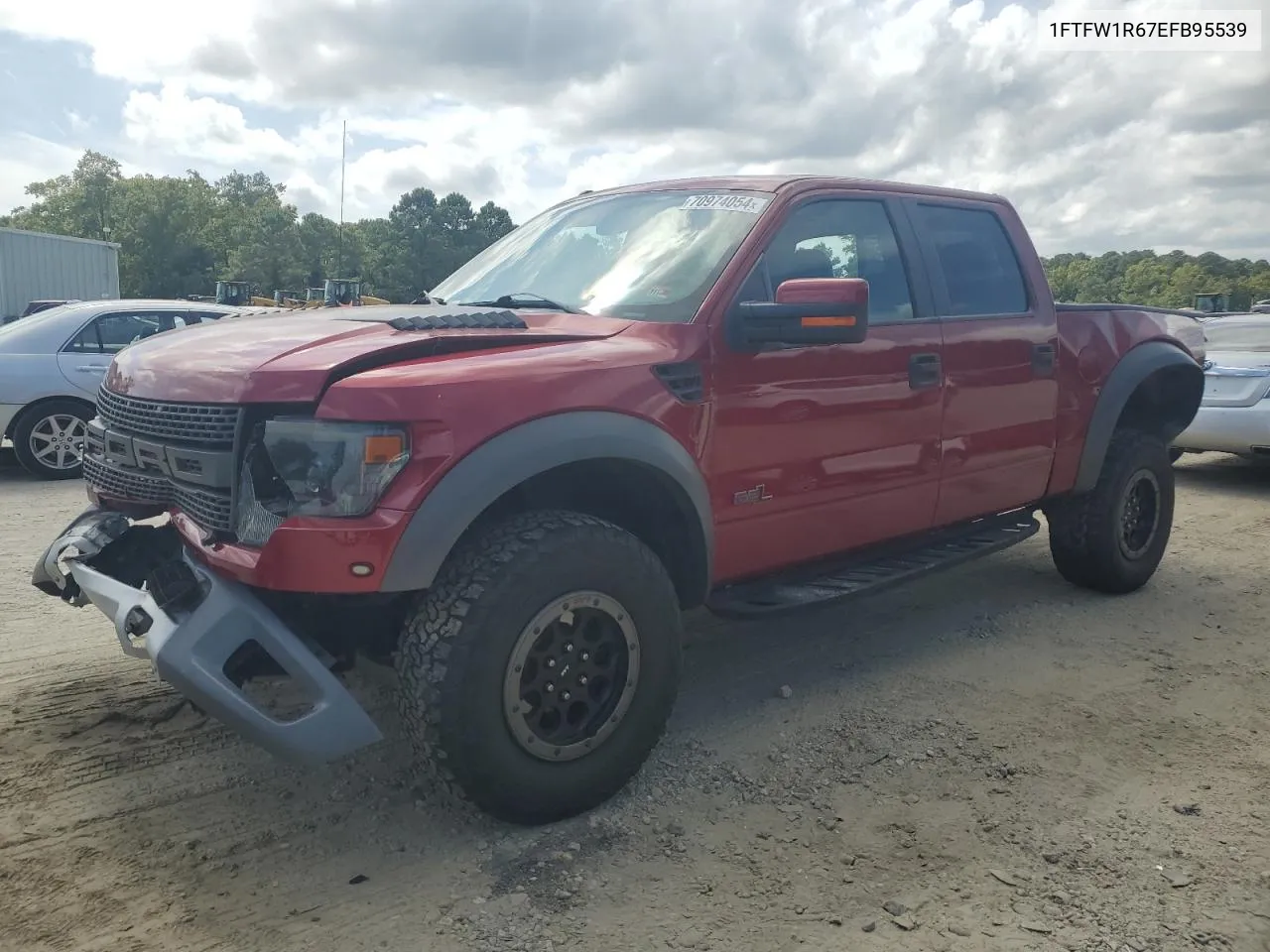 2014 Ford F150 Svt Raptor VIN: 1FTFW1R67EFB95539 Lot: 70974054