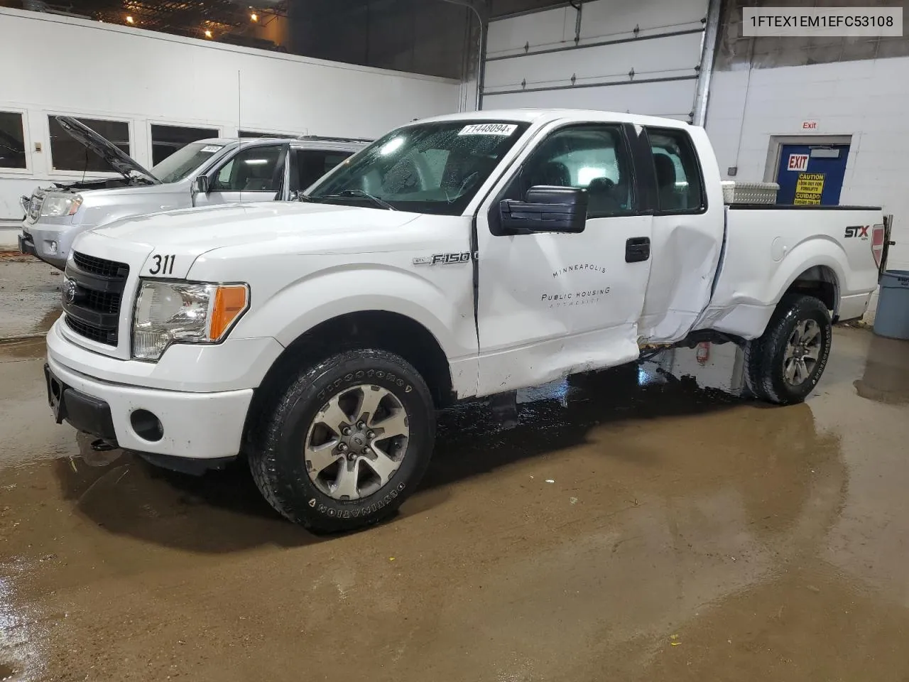 2014 Ford F150 Super Cab VIN: 1FTEX1EM1EFC53108 Lot: 71448094