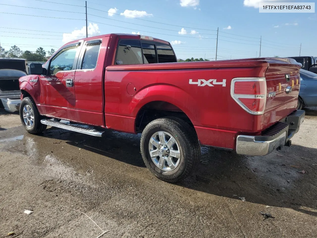 2014 Ford F150 Super Cab VIN: 1FTFX1EF1EFA83743 Lot: 72127854