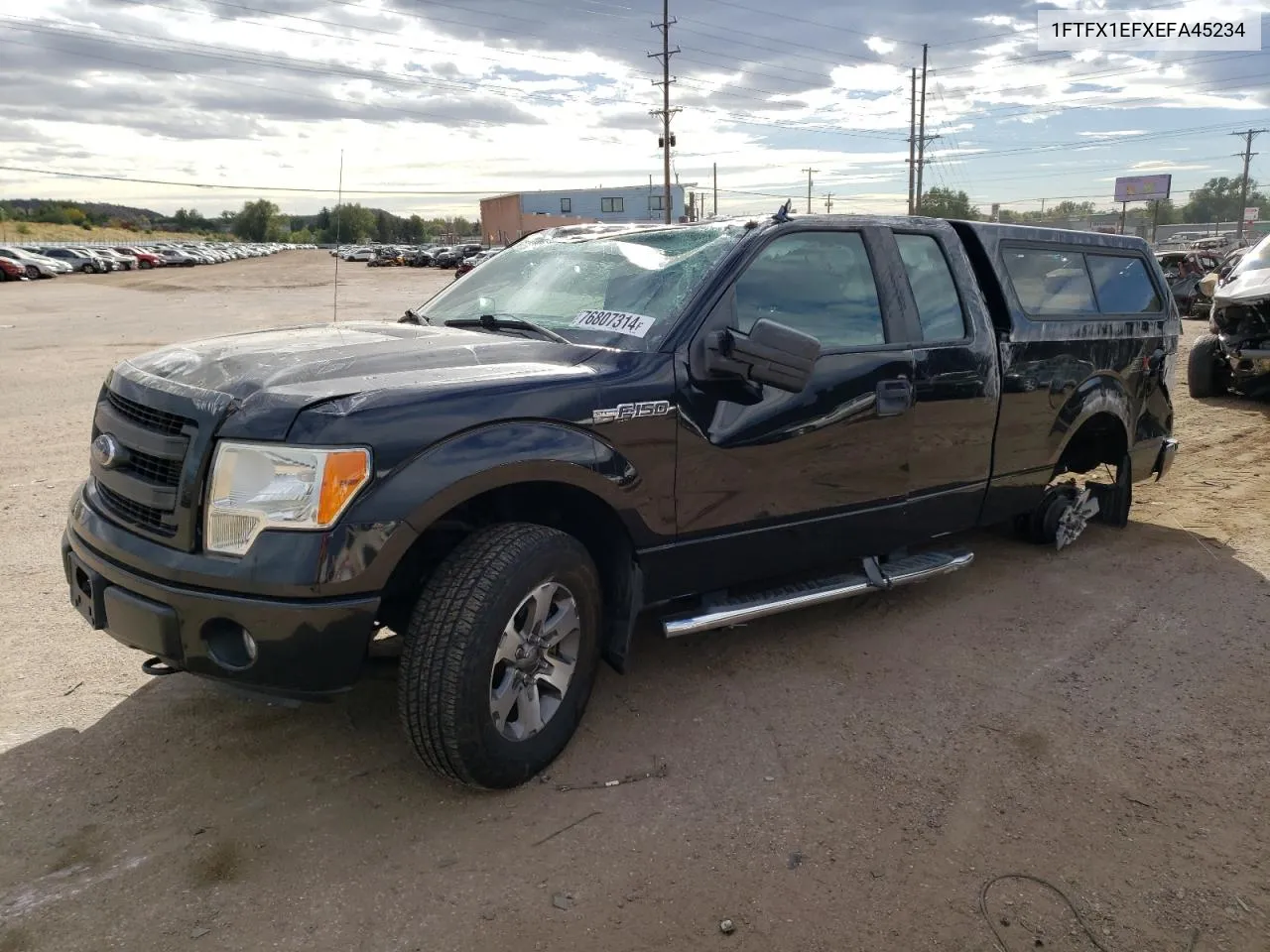 2014 Ford F150 Super Cab VIN: 1FTFX1EFXEFA45234 Lot: 76807314