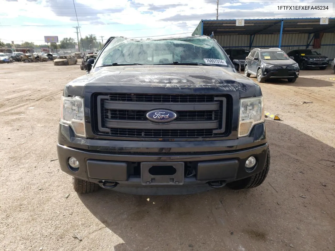 2014 Ford F150 Super Cab VIN: 1FTFX1EFXEFA45234 Lot: 76807314