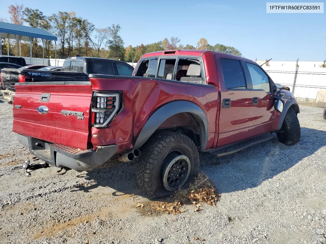 2014 Ford F150 Svt Raptor VIN: 1FTFW1R60EFC83591 Lot: 77909904