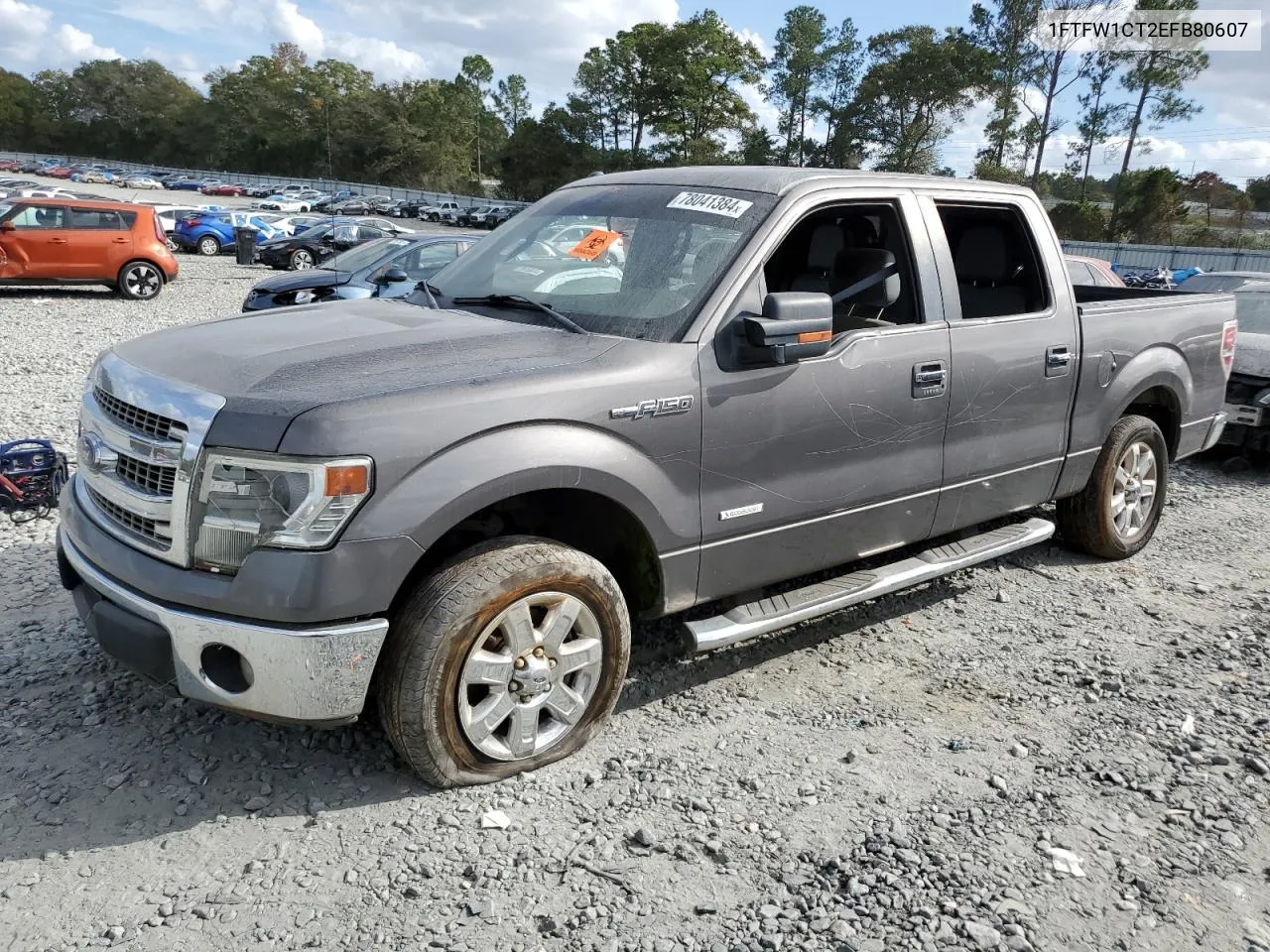 2014 Ford F150 Supercrew VIN: 1FTFW1CT2EFB80607 Lot: 78041384