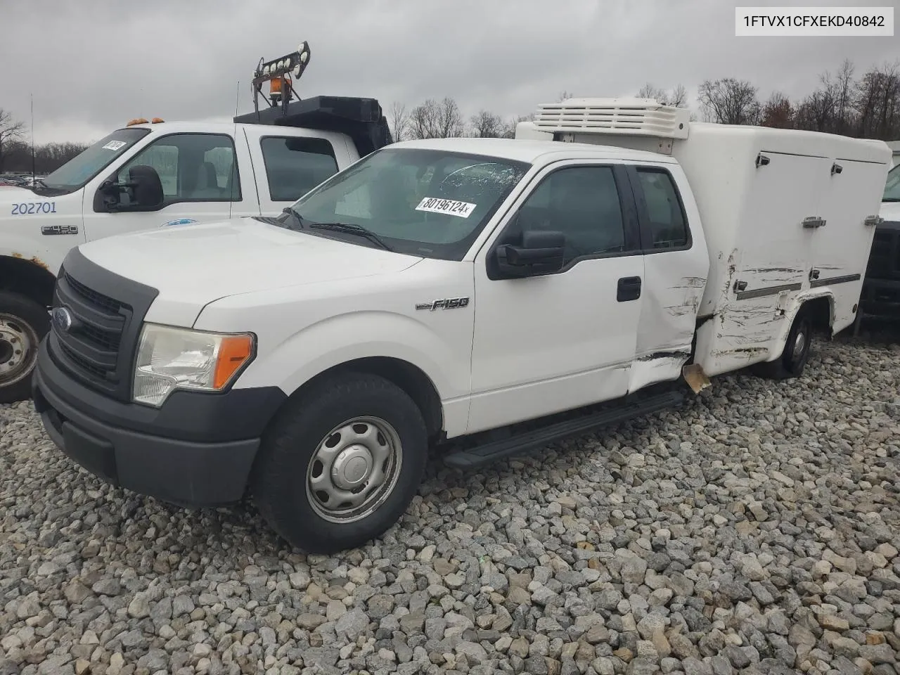 2014 Ford F150 Super Cab VIN: 1FTVX1CFXEKD40842 Lot: 80196124