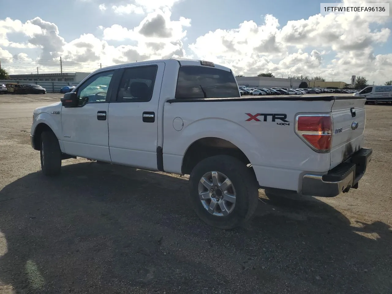 2014 Ford F150 Supercrew VIN: 1FTFW1ET0EFA96136 Lot: 80315684