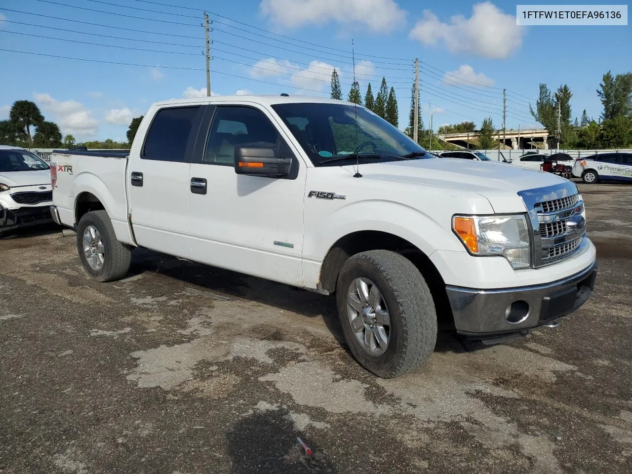 2014 Ford F150 Supercrew VIN: 1FTFW1ET0EFA96136 Lot: 80315684