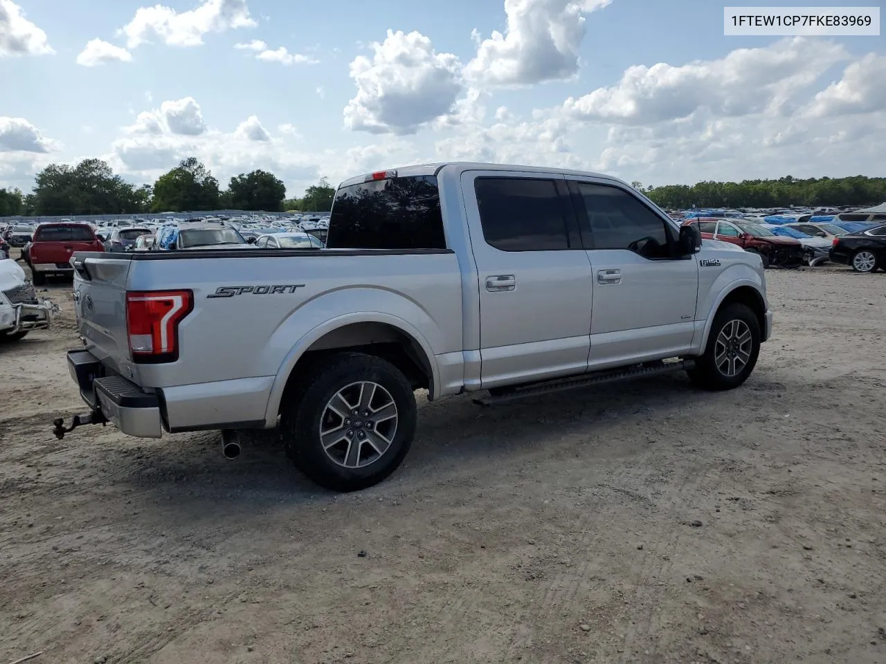 2015 Ford F150 Supercrew VIN: 1FTEW1CP7FKE83969 Lot: 53906984