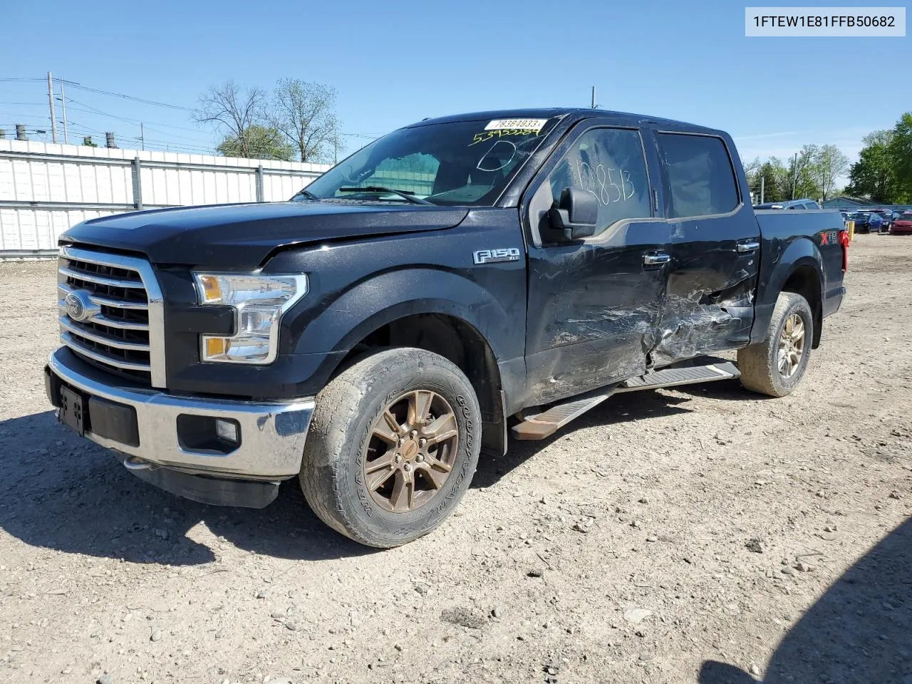 2015 Ford F150 Supercrew VIN: 1FTEW1E81FFB50682 Lot: 53955284