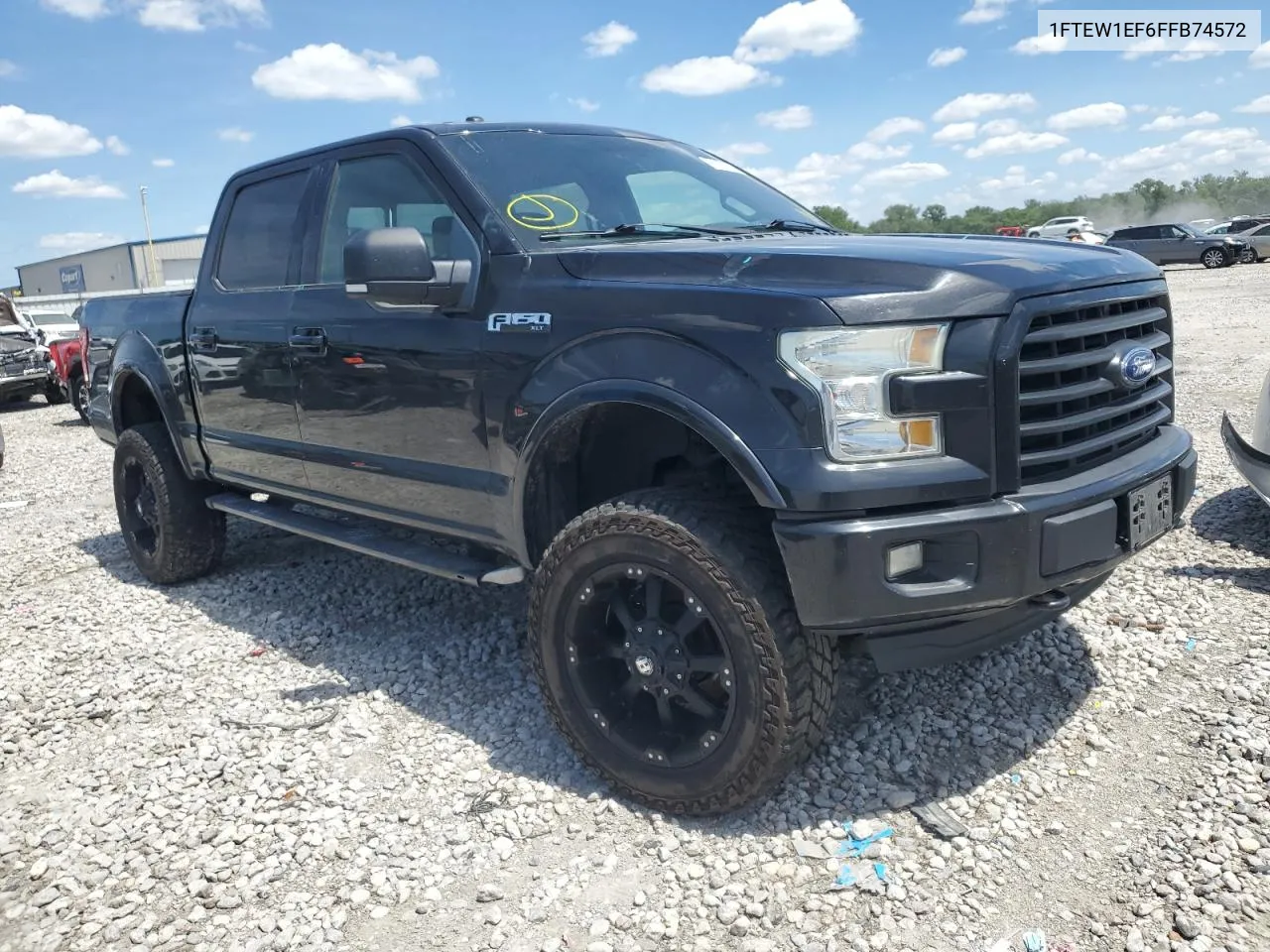 2015 Ford F150 Supercrew VIN: 1FTEW1EF6FFB74572 Lot: 56058584