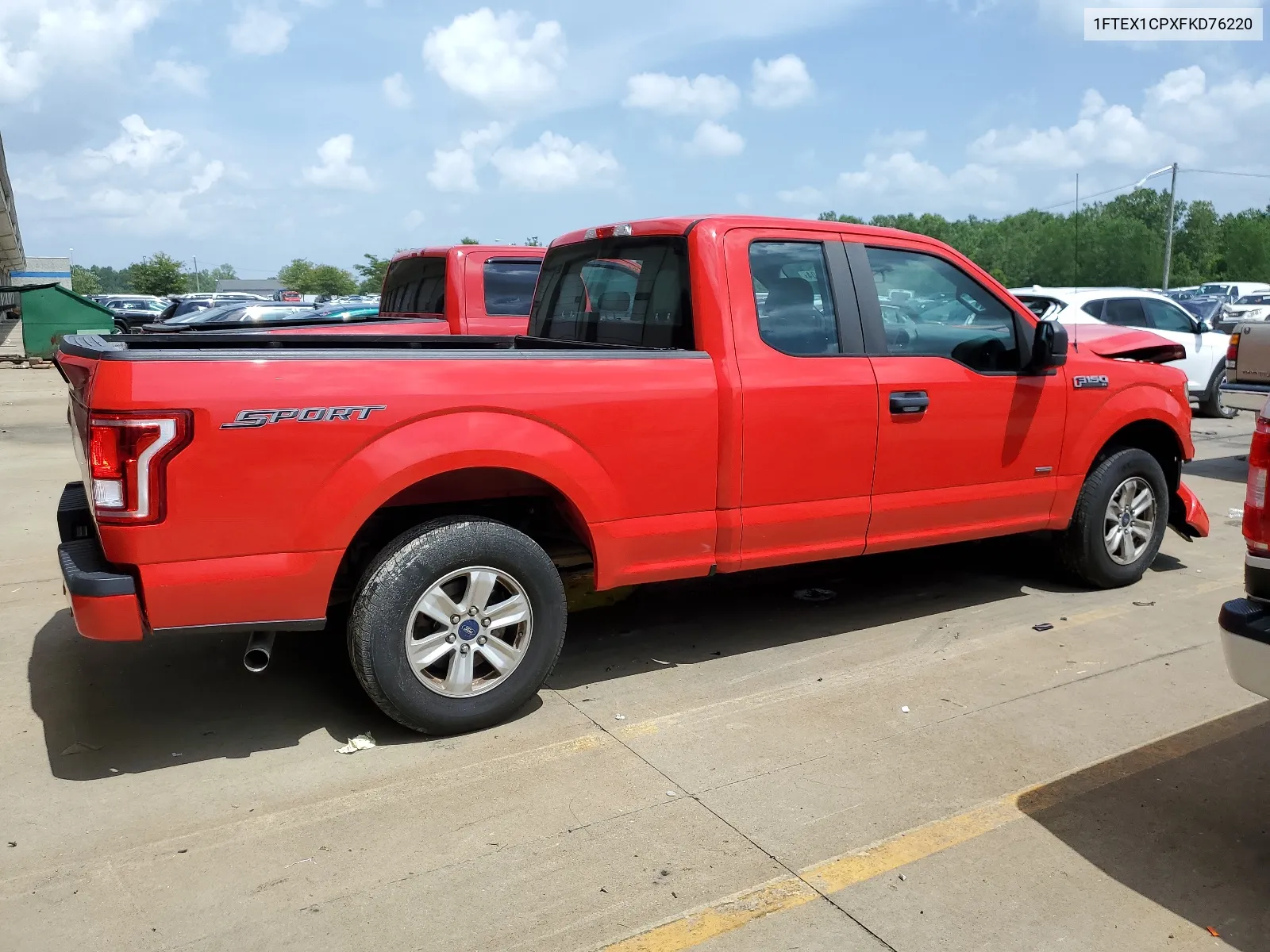 2015 Ford F150 Super Cab VIN: 1FTEX1CPXFKD76220 Lot: 65148804