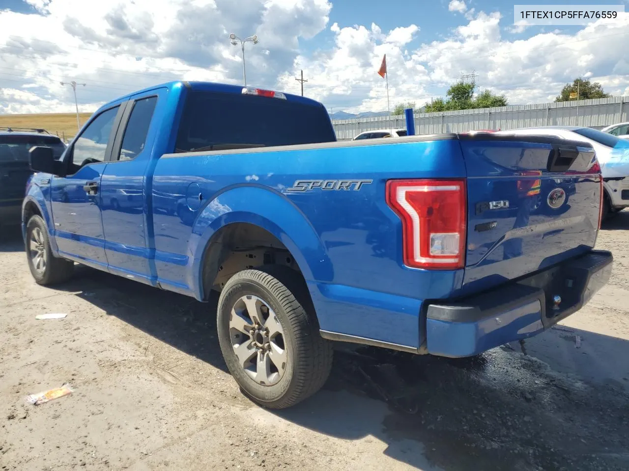 2015 Ford F150 Super Cab VIN: 1FTEX1CP5FFA76559 Lot: 67657624