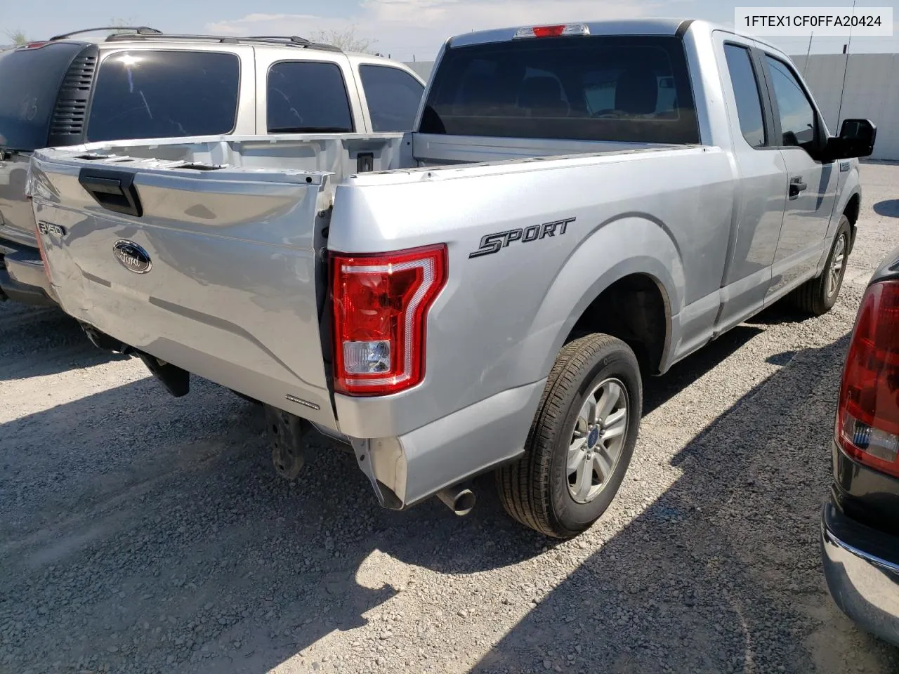 2015 Ford F150 Super Cab VIN: 1FTEX1CF0FFA20424 Lot: 68286424