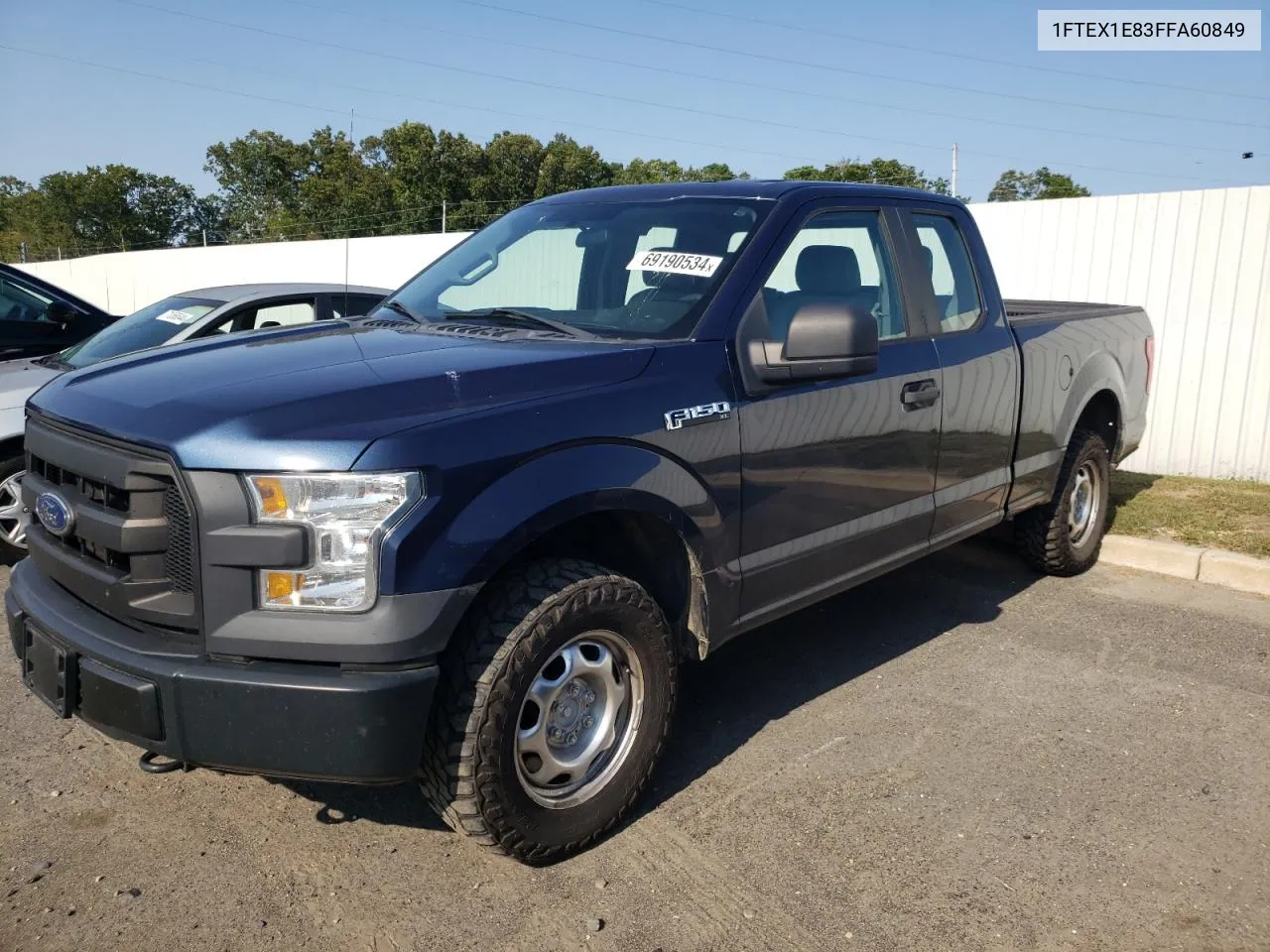 2015 Ford F150 Super Cab VIN: 1FTEX1E83FFA60849 Lot: 69190534