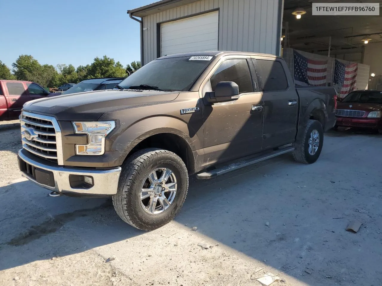 2015 Ford F150 Supercrew VIN: 1FTEW1EF7FFB96760 Lot: 70265884