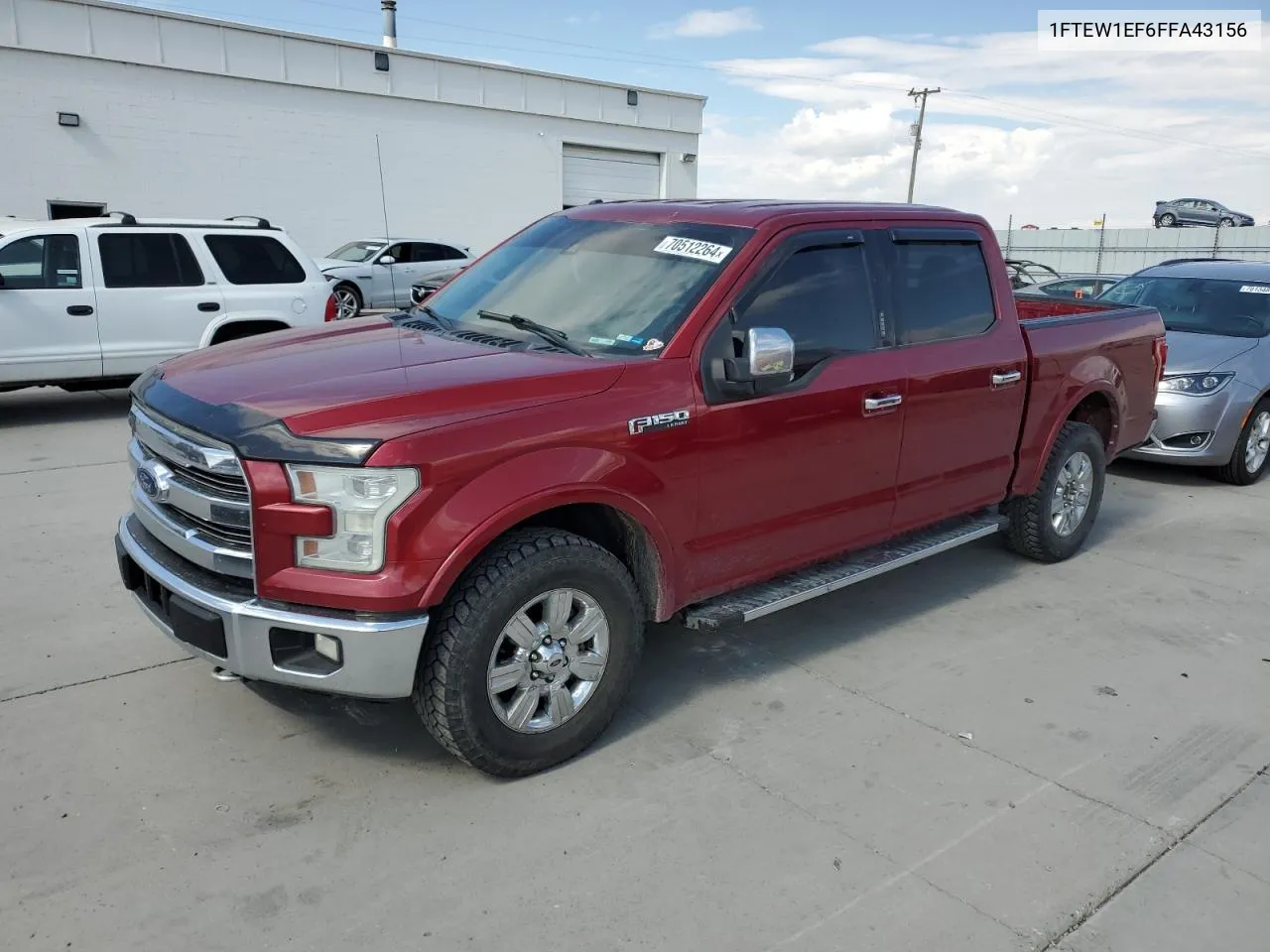 2015 Ford F150 Supercrew VIN: 1FTEW1EF6FFA43156 Lot: 70512264