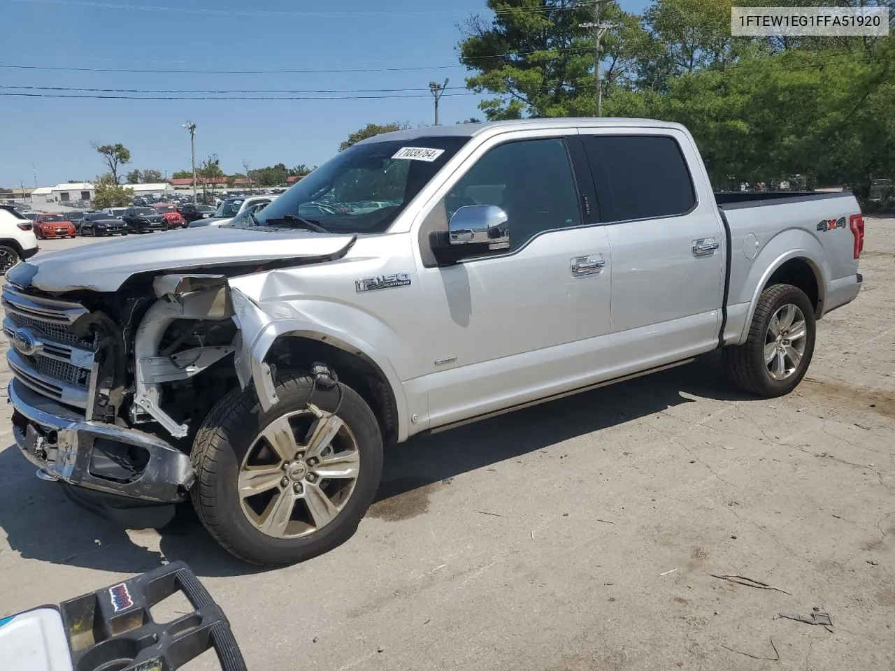 2015 Ford F150 Supercrew VIN: 1FTEW1EG1FFA51920 Lot: 71038764