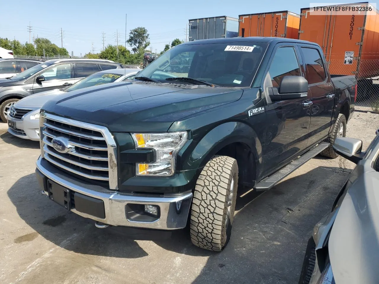 2015 Ford F150 Supercrew VIN: 1FTEW1EF8FFB32386 Lot: 71498514