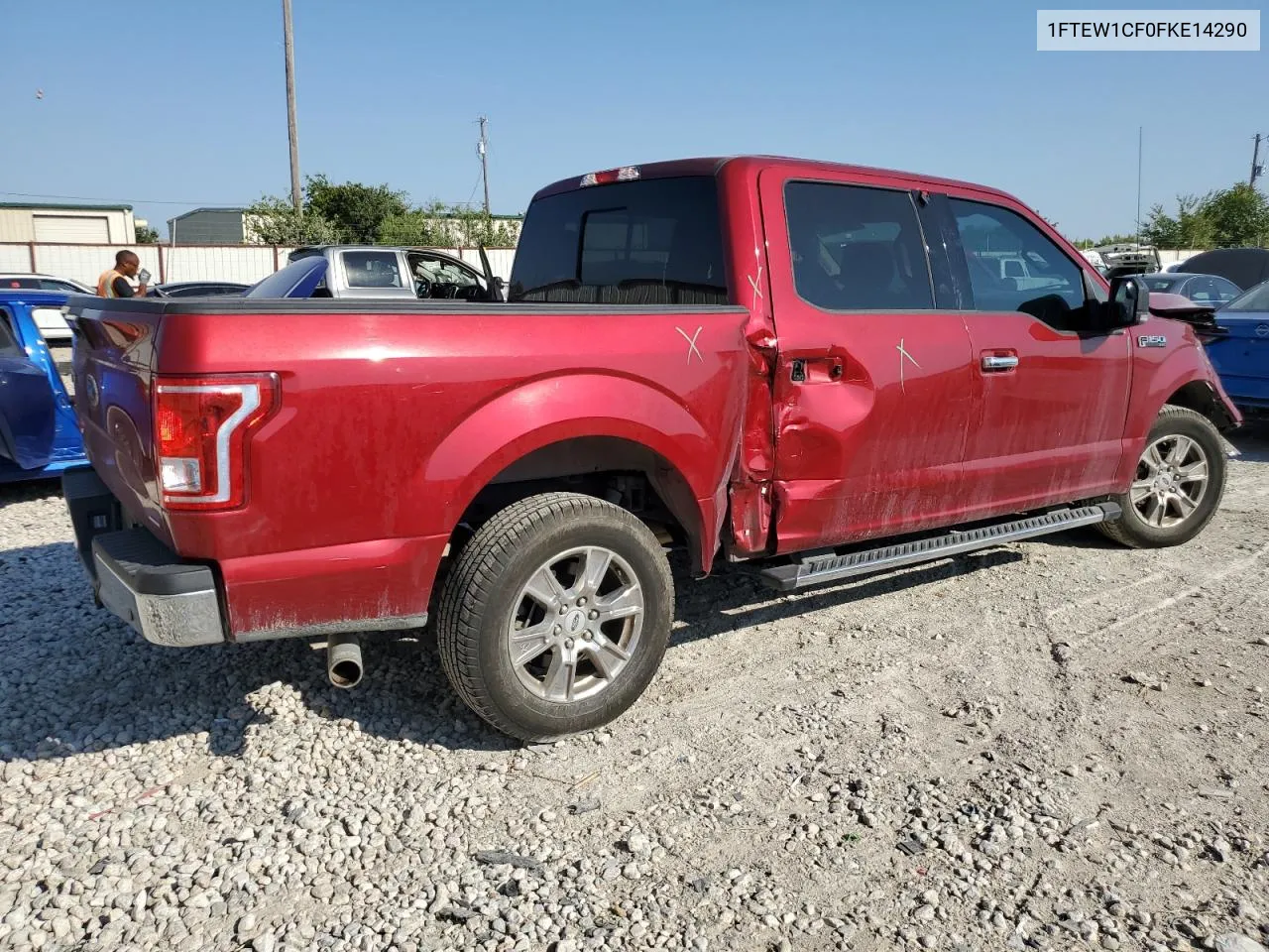 2015 Ford F150 Supercrew VIN: 1FTEW1CF0FKE14290 Lot: 71667824