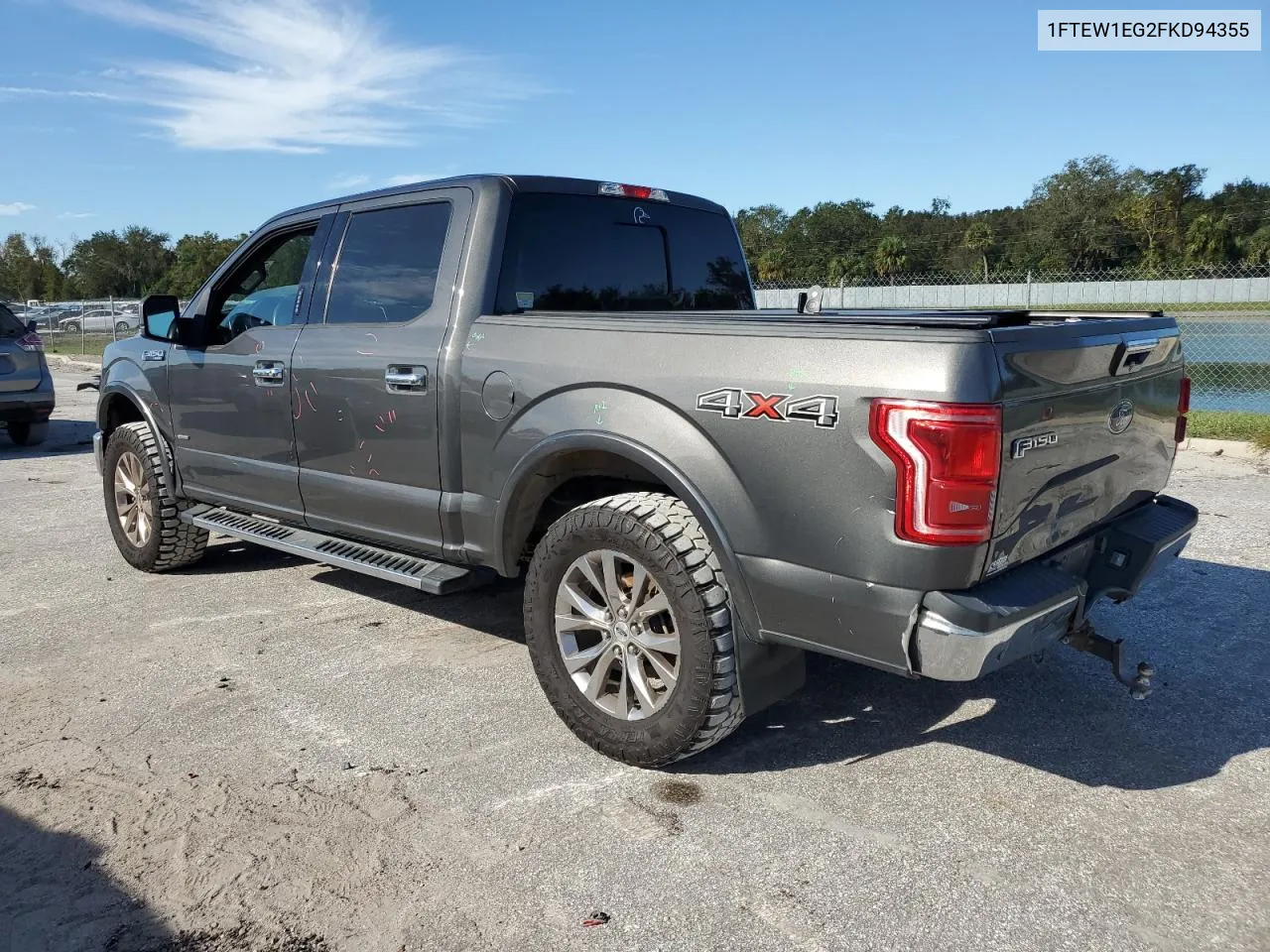 2015 Ford F150 Supercrew VIN: 1FTEW1EG2FKD94355 Lot: 75263614