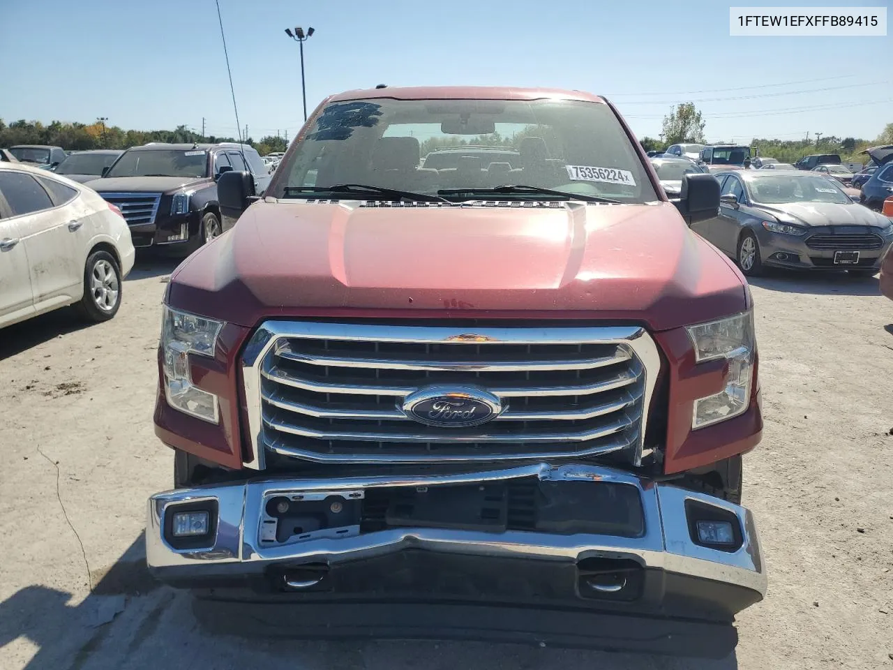 2015 Ford F150 Supercrew VIN: 1FTEW1EFXFFB89415 Lot: 75356224